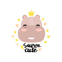 Cute Hippo face