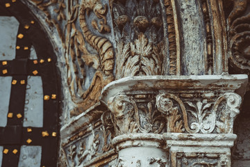 Satar arch stone in the old building