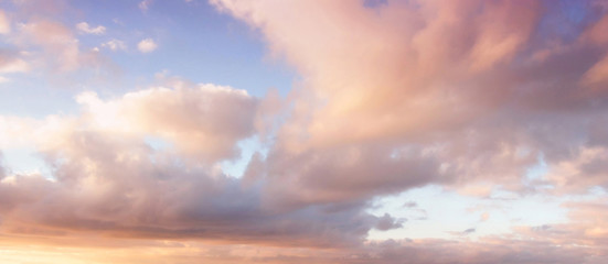 Fototapeta na wymiar Evening sky with clouds. Golden hours sky