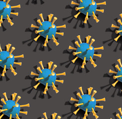 Viral epidemic influenza and Coronavirus Covid-19 concept