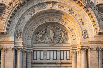 Bellas Artes Palace in Mexico City sunset