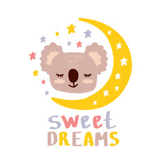 cute koala sweet dreams