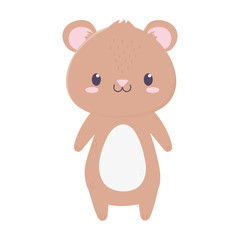 Obraz na płótnie Canvas cute bear animal cartoon isolated icon