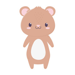 Fototapeta premium cute bear animal cartoon isolated icon