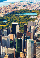 Aerial view of Midtown Manhattan, NY and Central Park