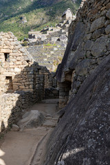 Fototapeta premium A view of Machu Pichu ruins, Peru