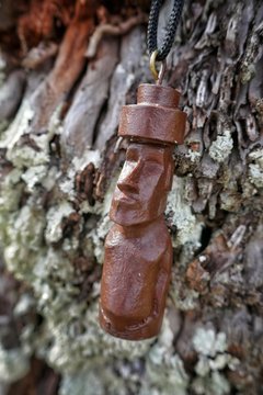 Easter Island &ndash; Moai stone pendant