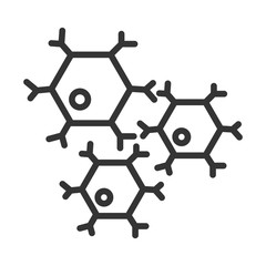 virus covid 19 pandemic structure atomic and molecular line style icon