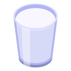 Glass juice longan icon. Isometric of glass juice longan vector icon for web design isolated on white background
