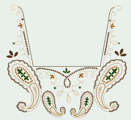 Obraz premium Vector Embroidery fashion Design 