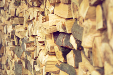 Brennholz Kaminholz Holz aufgestapelt