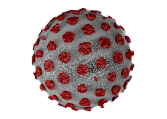 Covid-19, macro coronavirus rendering 3D.