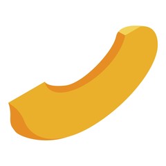 Apricot fresh slice icon. Isometric of apricot fresh slice vector icon for web design isolated on white background