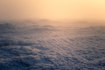 Fototapeta na wymiar Misty winter view