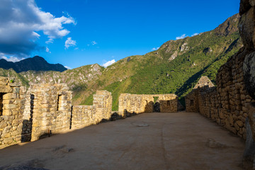 Fototapeta premium A view of Machu Pichu ruins, Peru
