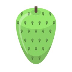 Whole soursop icon. Isometric of whole soursop vector icon for web design isolated on white background
