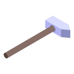 Architect hammer icon. Isometric of architect hammer vector icon for web design isolated on white background