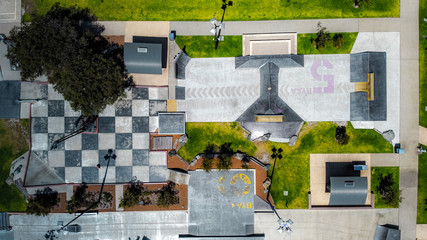 Skate park desde un drone