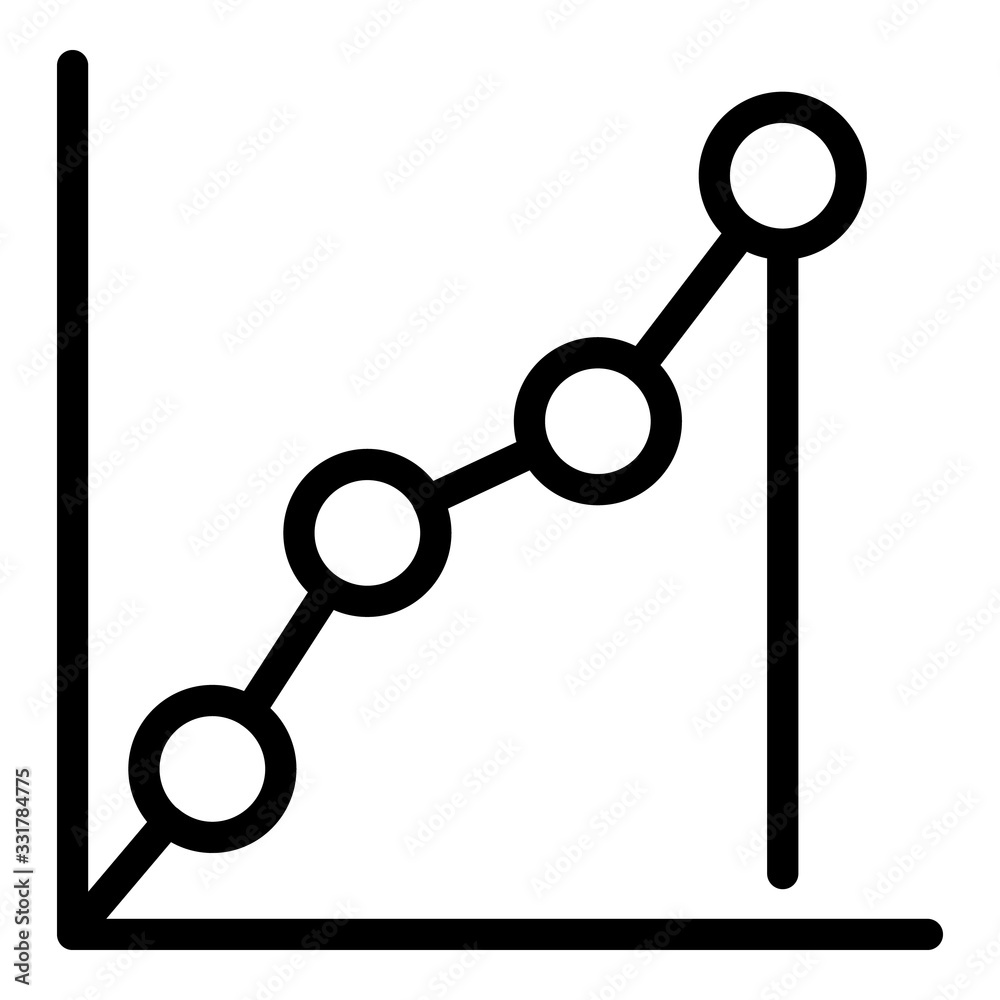 Poster progression data icon. outline progression data vector icon for web design isolated on white backgro