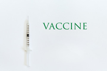 syringe on a white background