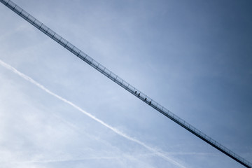 Suspension bridge  in the Alps in Germany
