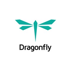 dragonfly logo vector geometric