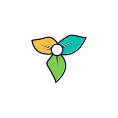 3 leaf logo vector