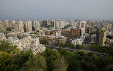 Fototapeta premium Santiago de Chile from the Santa Lucia hill.