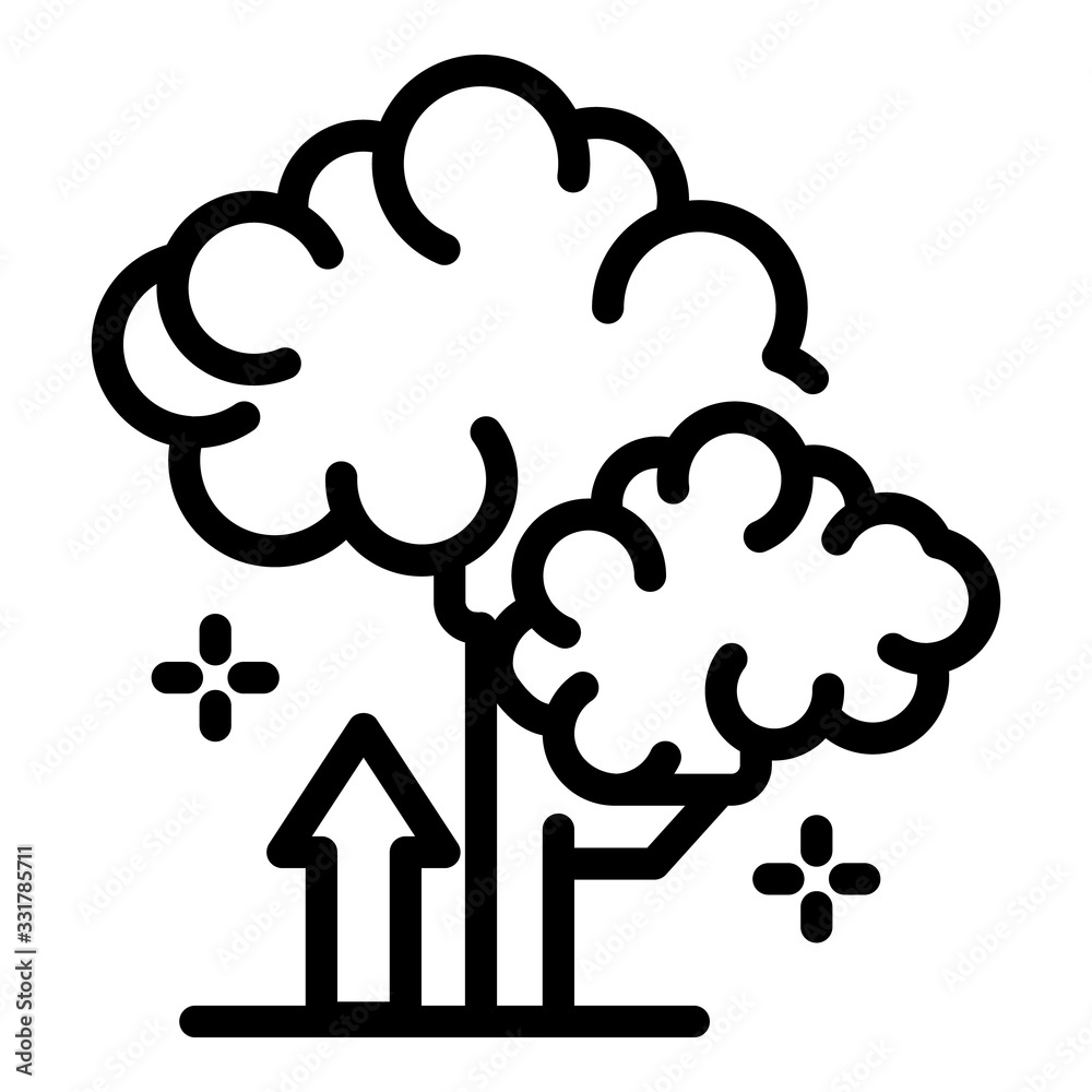 Poster brain development icon. outline brain development vector icon for web design isolated on white backg