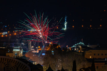 Fireworks in Tbilisi New Year