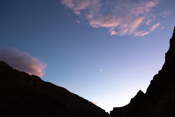 Moon and mountains, Morocco