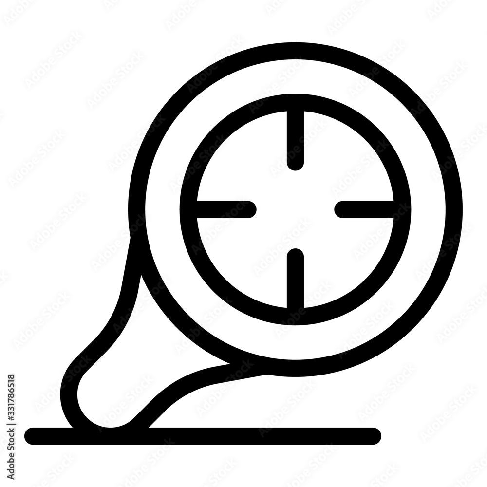 Poster magnifier target icon. outline magnifier target vector icon for web design isolated on white backgro