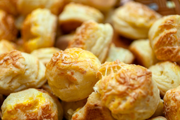 Close up shot of home made baked scones