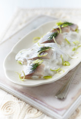 Herring in Cream Sauce. 
