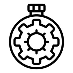 Stopwatch repair icon. Outline stopwatch repair vector icon for web design isolated on white background