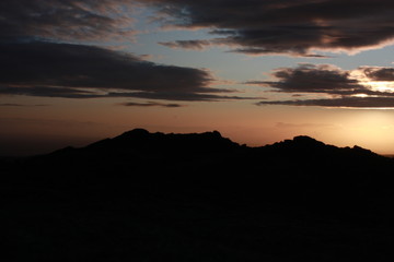 Fototapeta premium Pure sunset, after camping in the mountain. 