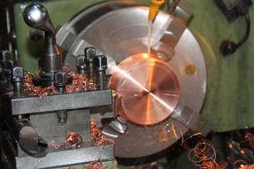 when machining copper parts on the lathe