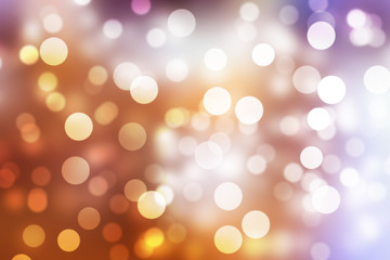 Abstract bokeh background. Christmas bokeh lights refocused blurred background