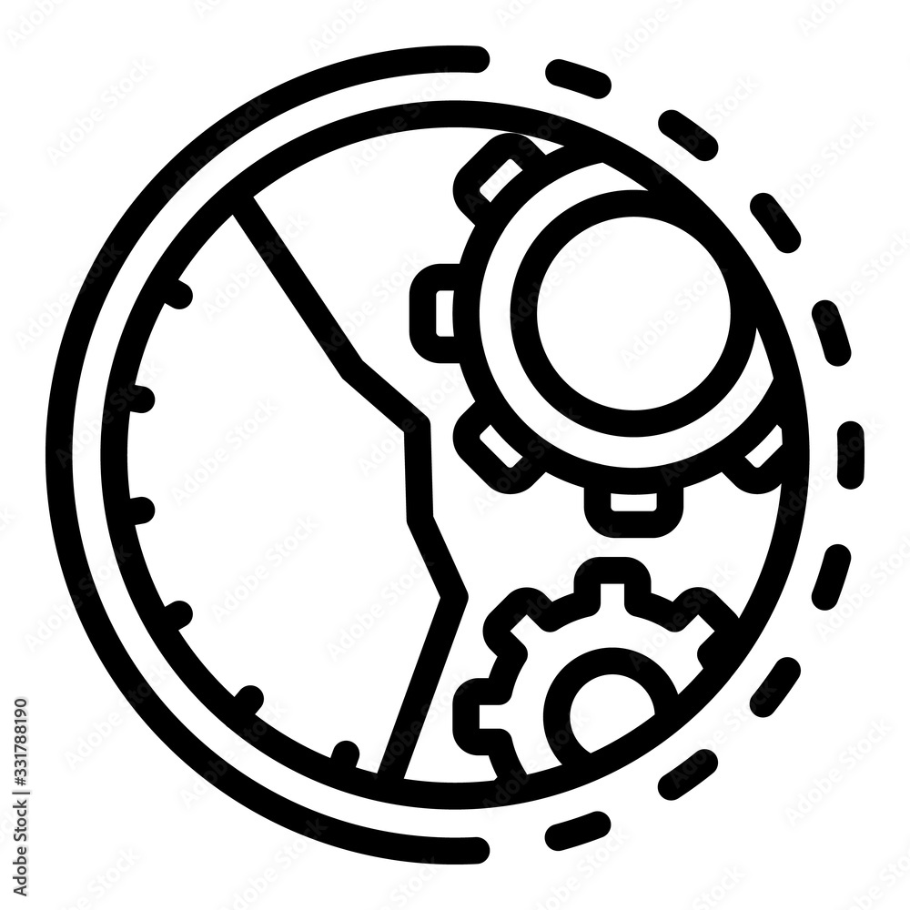 Poster fix function mechanical watch icon. outline fix function mechanical watch vector icon for web design