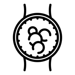 Circle repair watch icon. Outline circle repair watch vector icon for web design isolated on white background