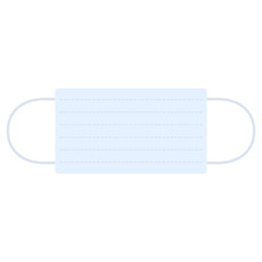 Medical protective mask isolated on white background. Concept about health and disease.  Flat mask vector illustration