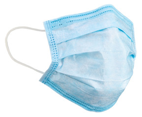 Medical  mask and corona virus protection isolated on a white background.  With clipping path