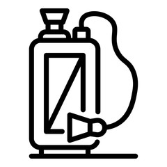 Gasoline sprayer icon. Outline gasoline sprayer vector icon for web design isolated on white background