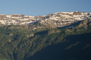 Cliff in the Conguillio National Park of the Araucania Region.