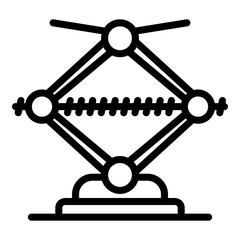 Repair jack screw icon. Outline repair jack screw vector icon for web design isolated on white background