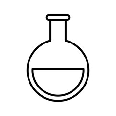 Isolated chemistry flask line style icon vector design