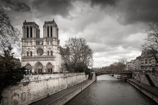 Notre Dame de Paris Cathedral in France before the fire.
