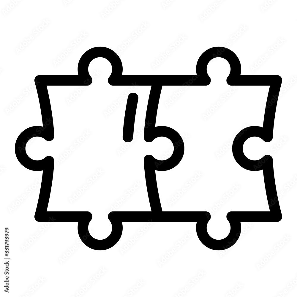Aufkleber puzzle solution icon. outline puzzle solution vector icon for web design isolated on white backgroun