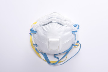Medical mask on white background, Corona protection