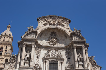 Obraz premium old catholic cathedral in spain in murcia